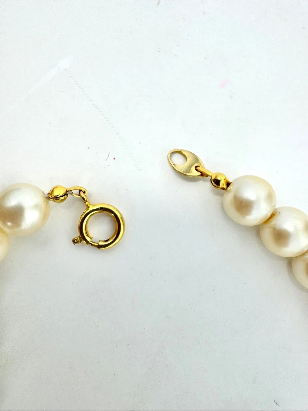 Vintage Allison Reed Cobalt Blue and Faux Pearl Statement Necklace Earrings Set